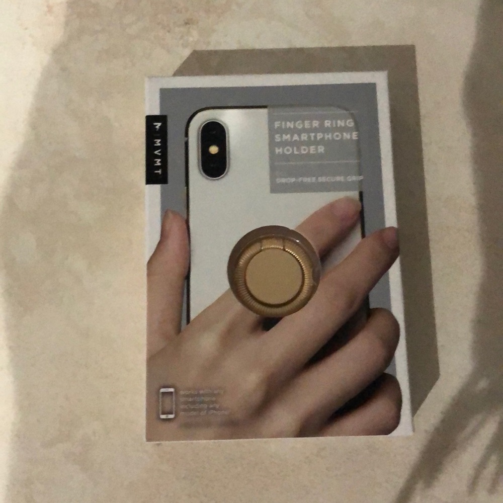 Finger ring smartphone holder